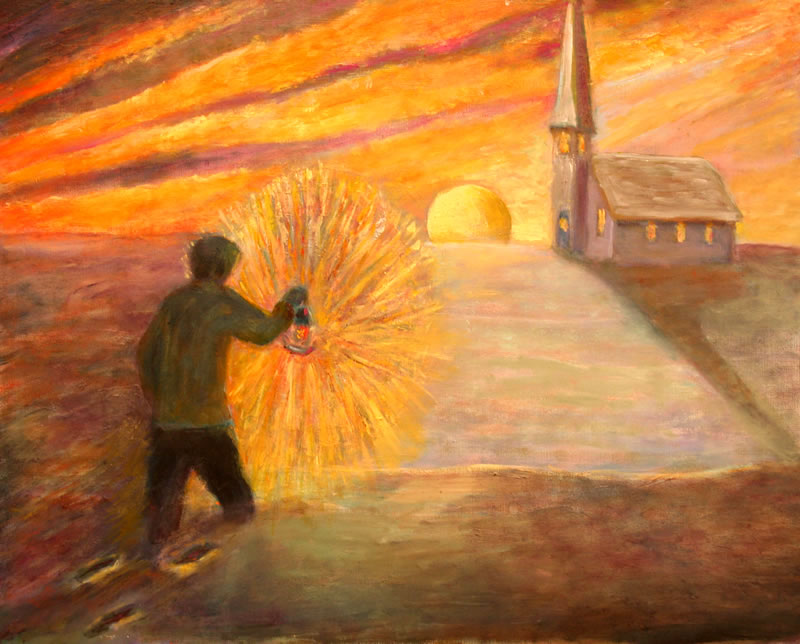Painting by Anne-Marit Bergstrom